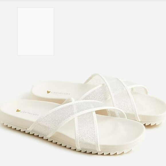 J Crew Girls' cross-strap pool slides - Picture 1 of 7